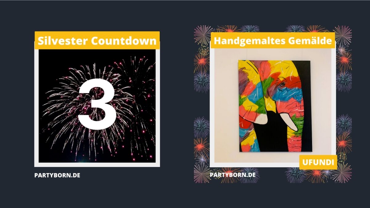 Silvester Countdown 3: Handgemaltes Gemälde – UFUNDI