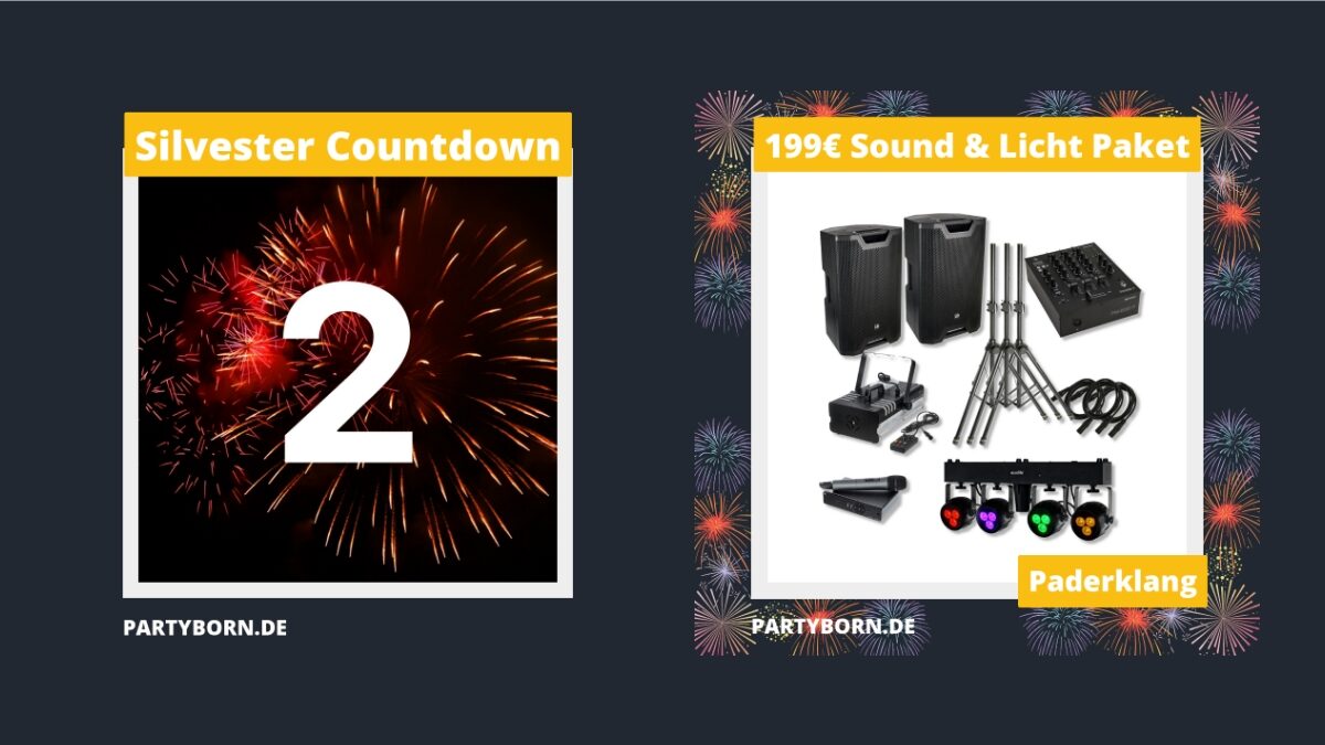 Silvester Countdown 2: 199€ Sound & Licht Paket – Paderklang