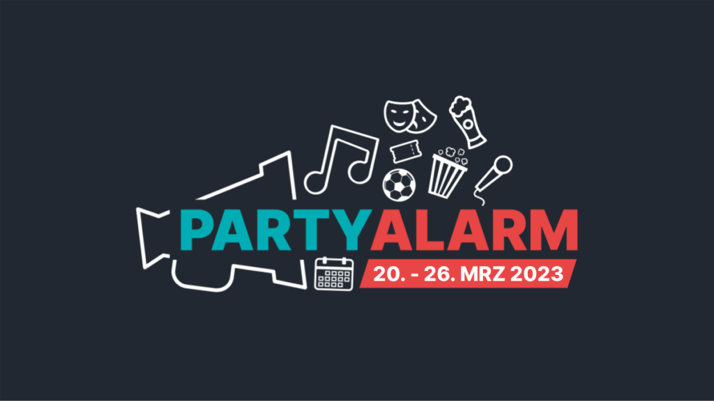 Partyborn Partyalarm Eventkalender Titelbild KW12 2023