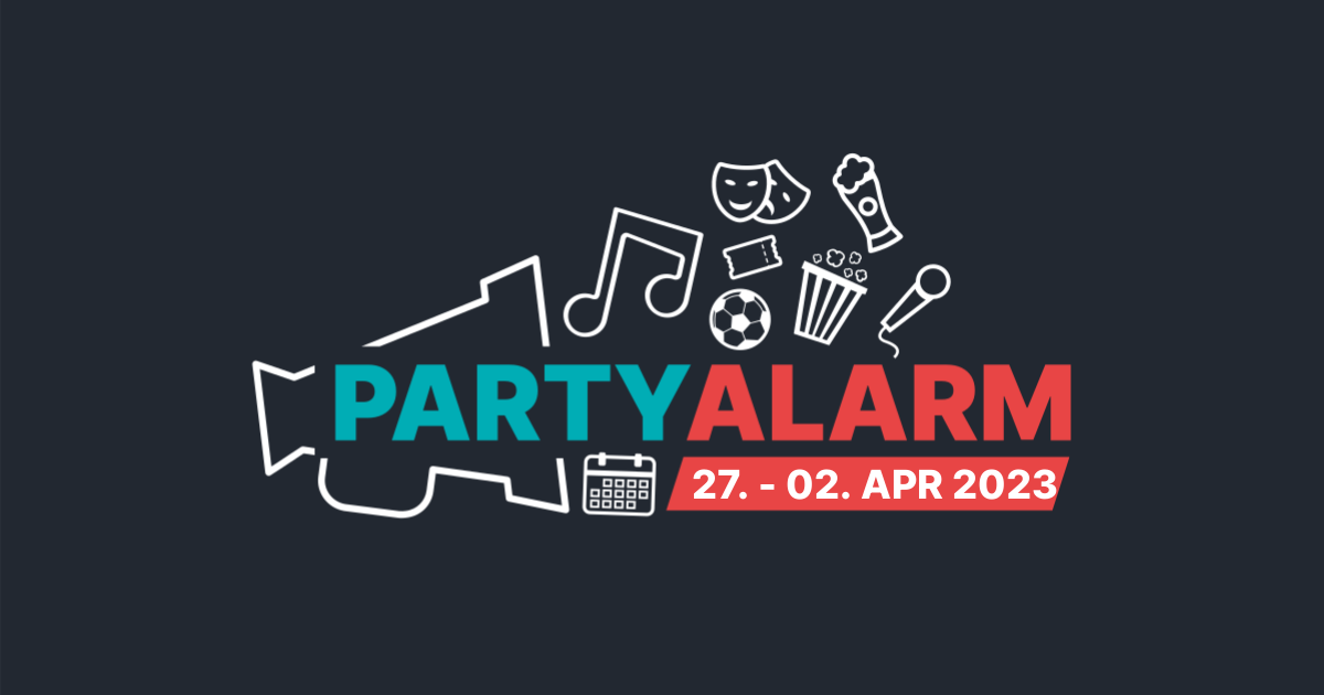 Partyborn Partyalarm Eventkalender Titelbild KW13 2023