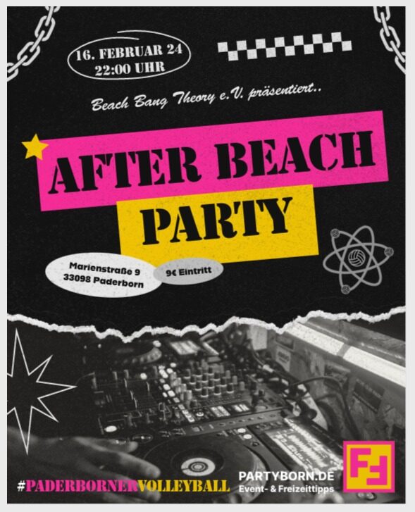 After Beach Party Plakat Kostenlose Kooperation Beispiel