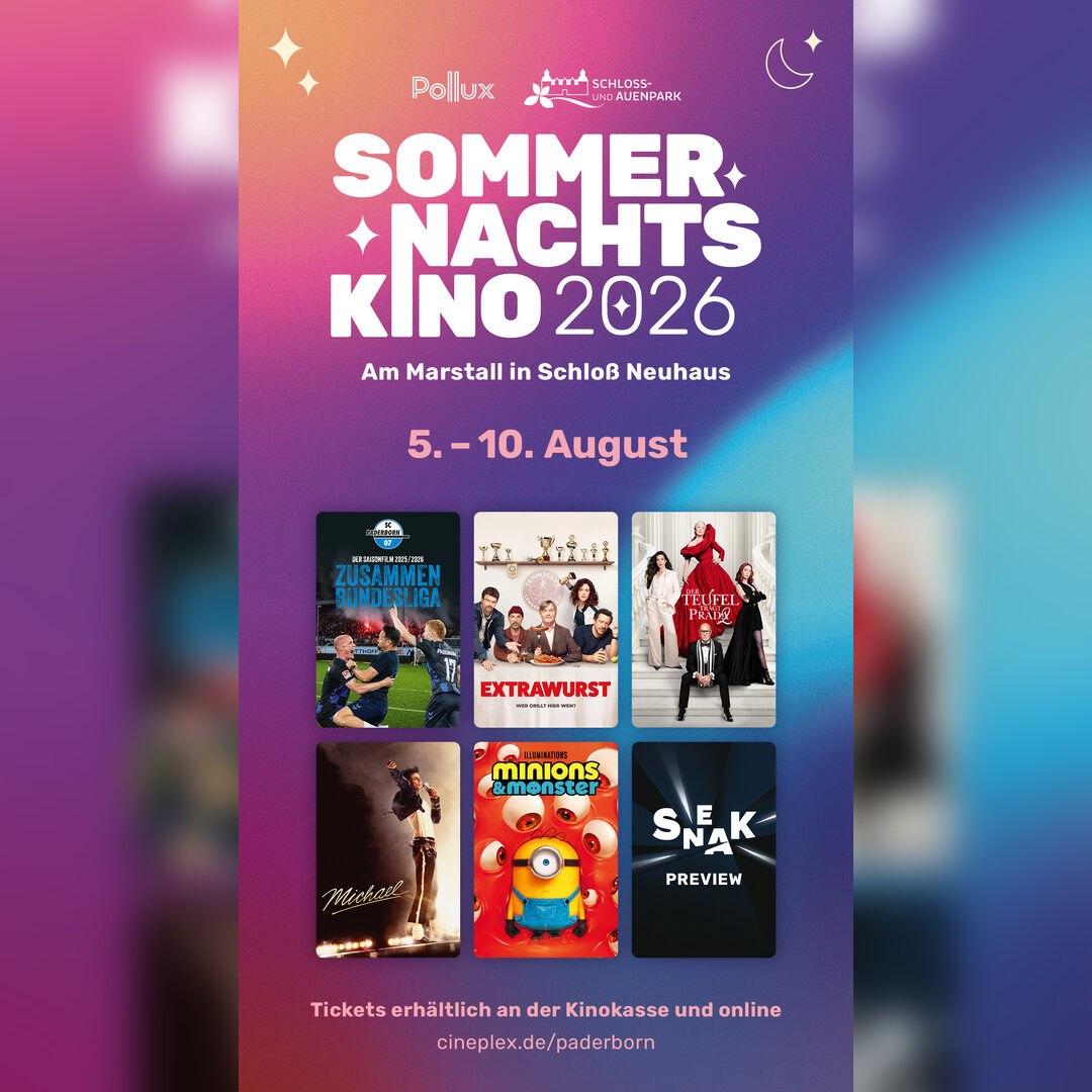 Veranstaltungskalender für Paderborn Partyborn Event-Vorschau Sommernachtskino 2026