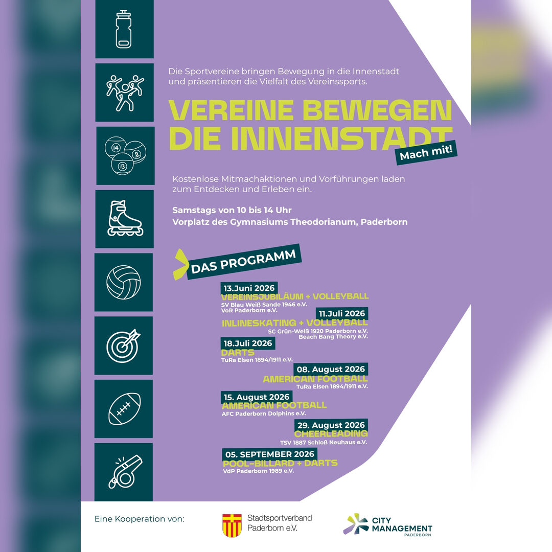 Veranstaltungskalender für Paderborn Partyborn Event-Vorschau Vereine bewegen die Innenstadt